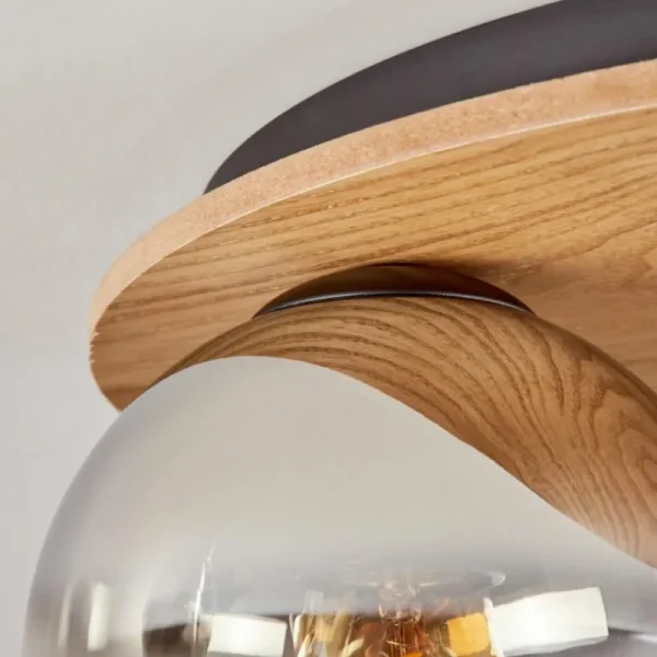 hofstein Koyoto Plafonnier, Boule lumineuse Écru, Noir, 3 lumières* Lampes Modernes