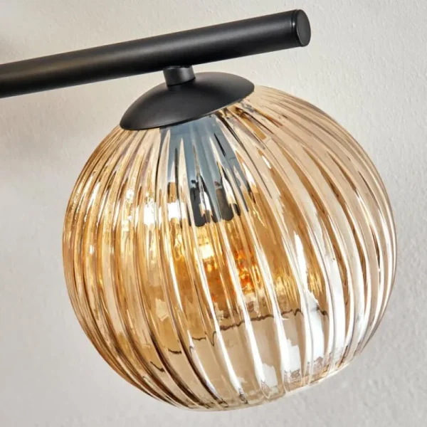 hofstein Koyoto Plafonnier, Boule lumineuse Ambre, 4 lumières* Lampes Modernes