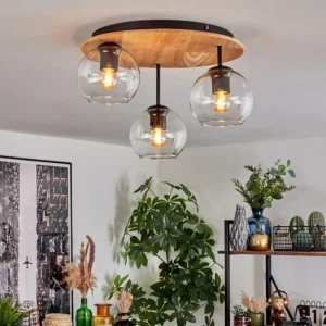 hofstein Koyoto Plafonnier, Boule lumineuse 40 cm Écru, Noir, 3 lumières* Lampes Modernes