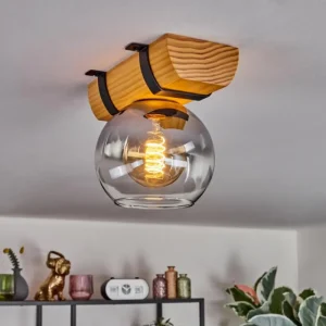 hofstein Koyoto Plafonnier, Boule lumineuse Écru, Noir, 1 lumière* Lampes Modernes