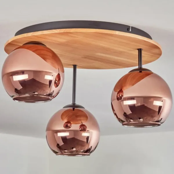 hofstein Koyoto Plafonnier, Boule lumineuse Écru, Noir, 3 lumières* Lampes Modernes
