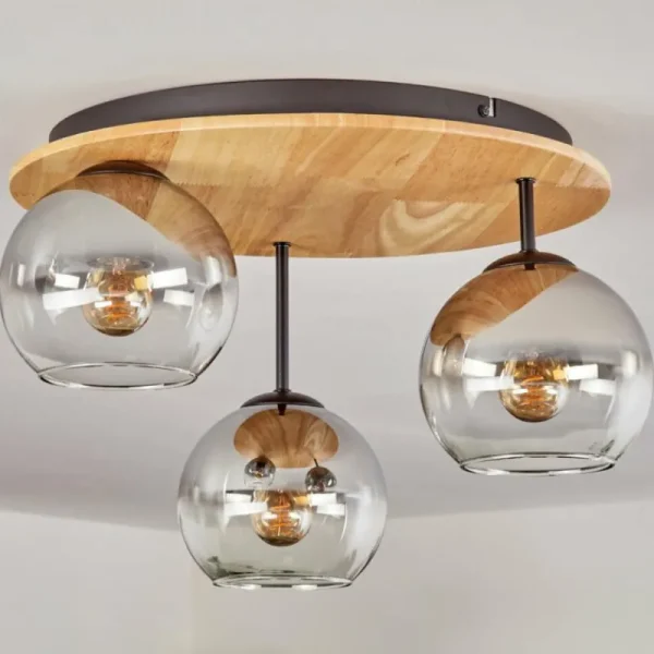 hofstein Koyoto Plafonnier, Boule lumineuse 40 cm Écru, Noir, 3 lumières* Lampes Modernes