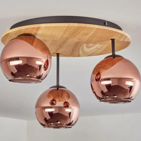 hofstein Koyoto Plafonnier, Boule lumineuse 40 cm Écru, Noir, 3 lumières* Lampes Modernes