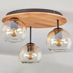 hofstein Koyoto Plafonnier, Boule lumineuse Écru, Noir, 3 lumières* Lampes Modernes