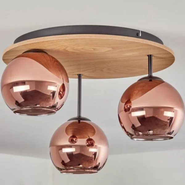 hofstein Koyoto Plafonnier, Boule lumineuse Écru, Noir, 3 lumières* Lampes Modernes