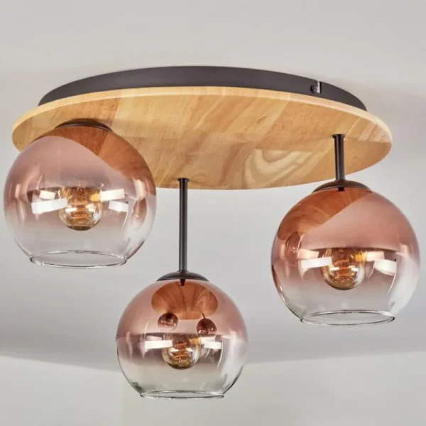 hofstein Koyoto Plafonnier, Boule lumineuse 40 cm Écru, Noir, 3 lumières* Lampes Modernes