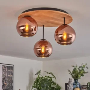 hofstein Koyoto Plafonnier, Boule lumineuse Écru, Noir, 3 lumières* Lampes Modernes