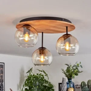 hofstein Koyoto Plafonnier, Boule lumineuse Écru, Noir, 3 lumières* Lampes Modernes