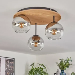 hofstein Koyoto Plafonnier, Boule lumineuse Écru, Noir, 3 lumières* Lampes Modernes