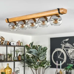 hofstein Koyoto Plafonnier, Boule lumineuse Écru, Noir, 5 lumières* Lampes Modernes