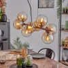 hofstein Koyoto Suspension, Boule lumineuse, Suspension Ambre, Clair, 8 lumières* Lampes En Verre