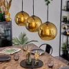 hofstein Koyoto Suspension, Boule lumineuse, Suspension Noir, 3 lumières* Lampes En Verre