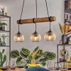 hofstein Koyoto Suspension, Boule lumineuse, Suspension Écru, Noir, 3 lumières* Lampes Modernes