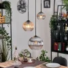 hofstein Koyoto Suspension, Boule lumineuse, Suspension Ambre, Clair, Fumé, 3 lumières* Lampes Modernes
