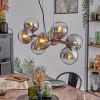 hofstein Koyoto Suspension, Boule lumineuse, Suspension Chrome, Clair, Fumé, 8 lumières* Lampes Modernes