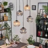 hofstein Koyoto Suspension, Boule lumineuse, Suspension grappe Ambre, Clair, Fumé, 5 lumières* Lampes Modernes