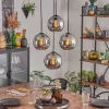 hofstein Koyoto Suspension, Boule lumineuse Chrome, Fumé, 4 lumières* Lampes Modernes