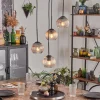 hofstein Koyoto Suspension, Boule lumineuse, Suspension Ambre, Clair, Fumé, 4 lumières* Lampes Modernes