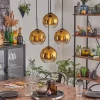 hofstein Koyoto Suspension, Boule lumineuse Or, Clair, 4 lumières* Lampes En Verre