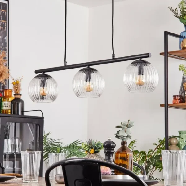 hofstein Koyoto Suspension, Boule lumineuse, Suspension Clair, 3 lumières* Lampes Modernes