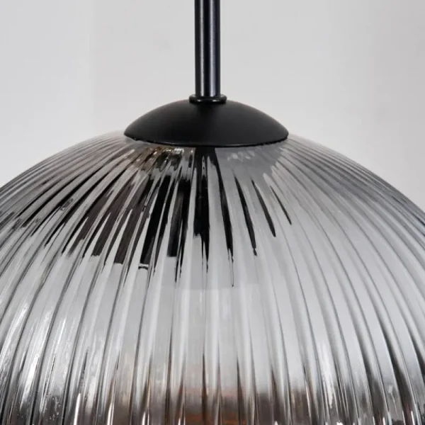 hofstein Koyoto Suspension, Boule lumineuse, Suspension grappe Ambre, Clair, Fumé, 5 lumières* Lampes Modernes