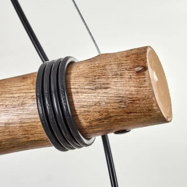 hofstein Koyoto Suspension, Boule lumineuse, Suspension Écru, Noir, 4 lumières* Lampes Modernes