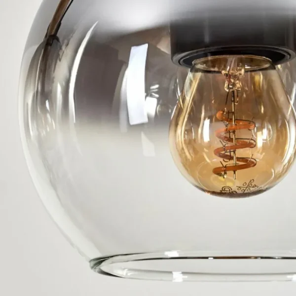 hofstein Koyoto Suspension, Boule lumineuse, Suspension Écru, Noir, 5 lumières* Lampes Modernes