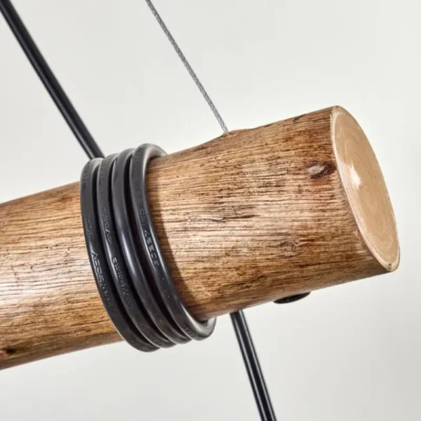 hofstein Koyoto Suspension, Boule lumineuse, Suspension Écru, Noir, 4 lumières* Lampes Modernes