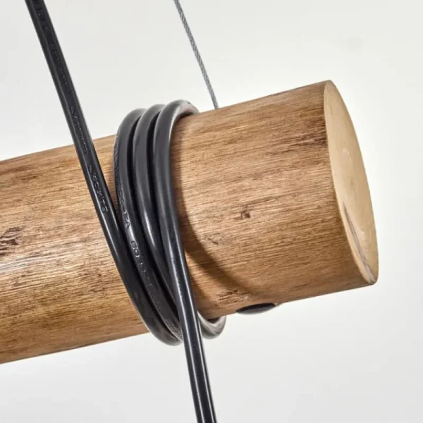 hofstein Koyoto Suspension, Boule lumineuse, Suspension Écru, Noir, 3 lumières* Lampes Modernes