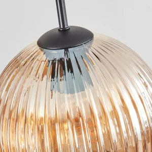 hofstein Koyoto Suspension, Boule lumineuse 35 cm Ambre, 4 lumières* Lampes Modernes