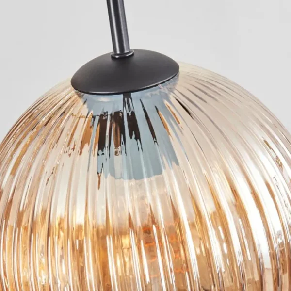hofstein Koyoto Suspension, Boule lumineuse 35 cm Ambre, 4 lumières* Lampes Modernes