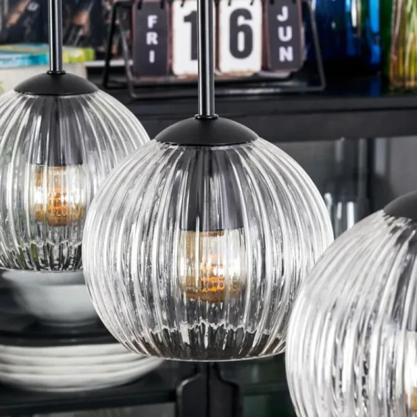 hofstein Koyoto Suspension, Boule lumineuse, Suspension Clair, 3 lumières* Lampes Modernes