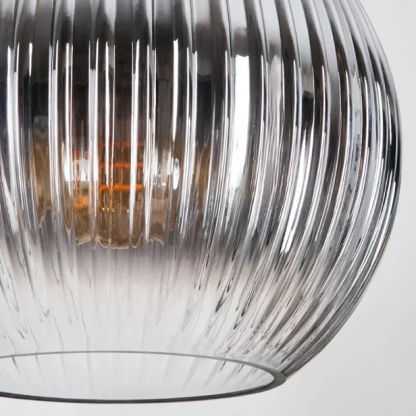hofstein Koyoto Suspension, Boule lumineuse, Suspension grappe Ambre, Clair, Fumé, 5 lumières* Lampes Modernes