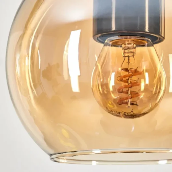 hofstein Koyoto Suspension, Boule lumineuse, Suspension Écru, Noir, 4 lumières* Lampes Modernes