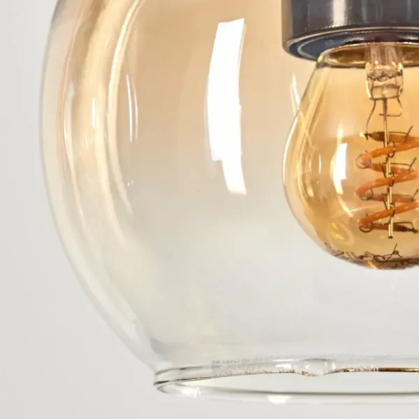 hofstein Koyoto Suspension, Boule lumineuse, Suspension Écru, Noir, 4 lumières* Lampes Modernes