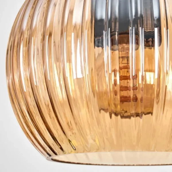 hofstein Koyoto Suspension, Boule lumineuse, Suspension Écru, Noir, 3 lumières* Lampes Modernes