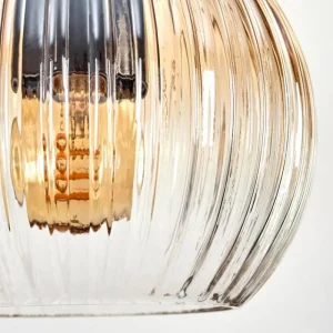 hofstein Koyoto Suspension, Boule lumineuse, Suspension Écru, Noir, 3 lumières* Lampes Modernes