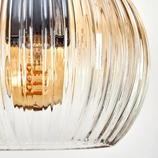 hofstein Koyoto Suspension, Boule lumineuse, Suspension Écru, Noir, 3 lumières* Lampes Modernes