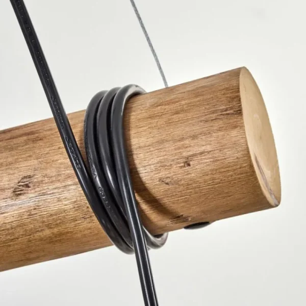 hofstein Koyoto Suspension, Boule lumineuse, Suspension Écru, Noir, 3 lumières* Lampes Modernes