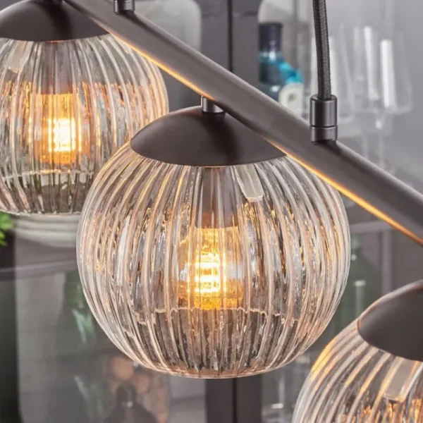 hofstein Koyoto Suspension, Boule lumineuse, Suspension Clair, 3 lumières* Lampes Modernes