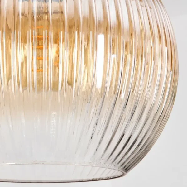 hofstein Koyoto Suspension, Boule lumineuse, Suspension, Suspension grappe Ambre, Clair, Fumé, 3 lumières* Lampes Modernes