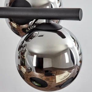 hofstein Koyoto Suspension, Boule lumineuse, Suspension Chrome, Fumé, 8 lumières* Lampes Modernes