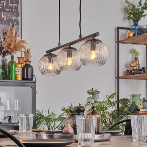 hofstein Koyoto Suspension, Boule lumineuse, Suspension Clair, 3 lumières* Lampes Modernes
