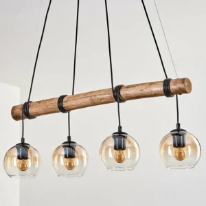 hofstein Koyoto Suspension, Boule lumineuse, Suspension Écru, Noir, 4 lumières* Lampes Modernes