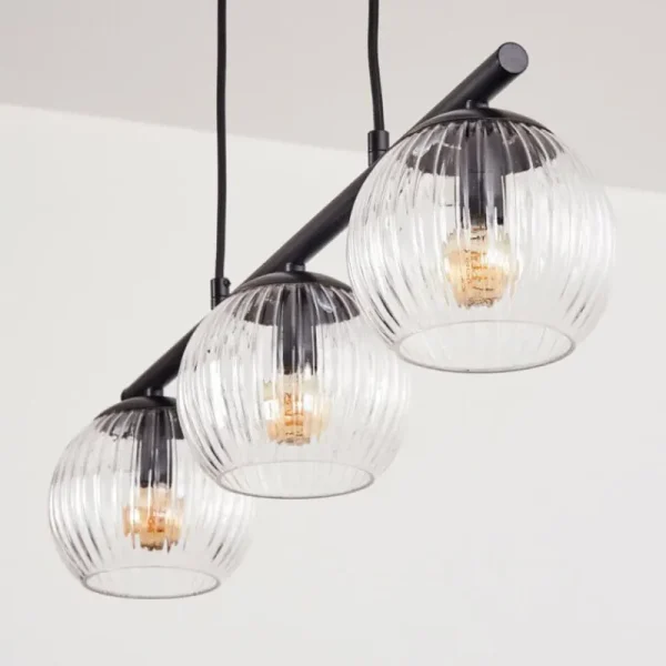 hofstein Koyoto Suspension, Boule lumineuse, Suspension Clair, 3 lumières* Lampes Modernes