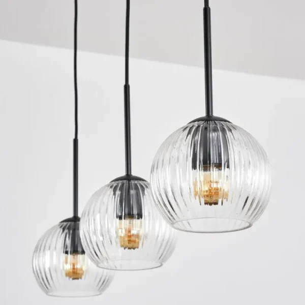 hofstein Koyoto Suspension, Boule lumineuse, Suspension Clair, 3 lumières* Lampes Modernes
