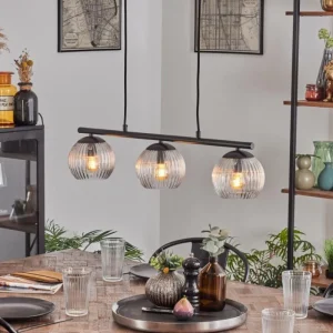 hofstein Koyoto Suspension, Boule lumineuse, Suspension Clair, 3 lumières* Lampes Modernes
