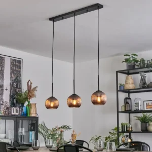 hofstein Koyoto Suspension, Boule lumineuse, Suspension Cuivré, 3 lumières* Lampes Modernes