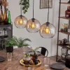 hofstein Koyoto Suspension Noir, 3 lumières* Lampes En Verre