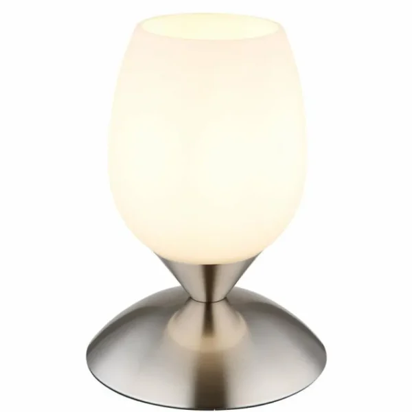 Luminaires Globo Lighting Kuwaita Lampe à poser Nickel mat, 1 lumière* Lampes En Verre